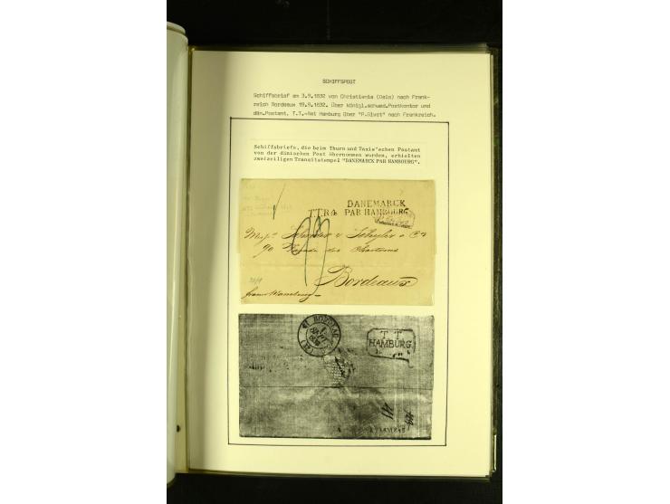 1812/1940 (ca.), umfangreiche Sammlung "Dampfschiffahrt auf der Ost- und Nordsee" mit ca. 240 Briefen und Karten, dabei frühe