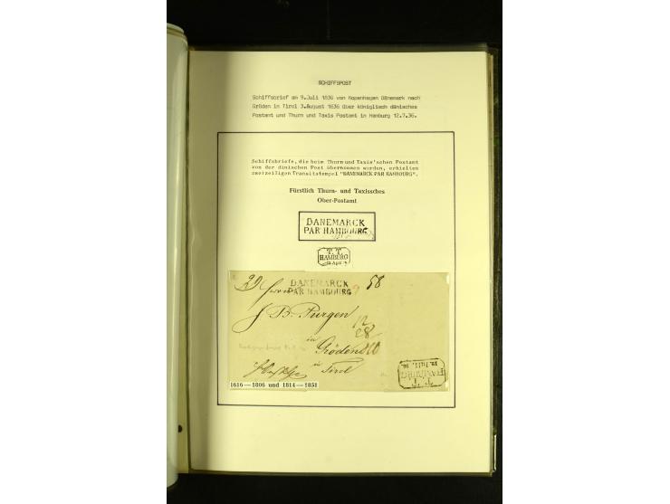 1812/1940 (ca.), umfangreiche Sammlung "Dampfschiffahrt auf der Ost- und Nordsee" mit ca. 240 Briefen und Karten, dabei frühe