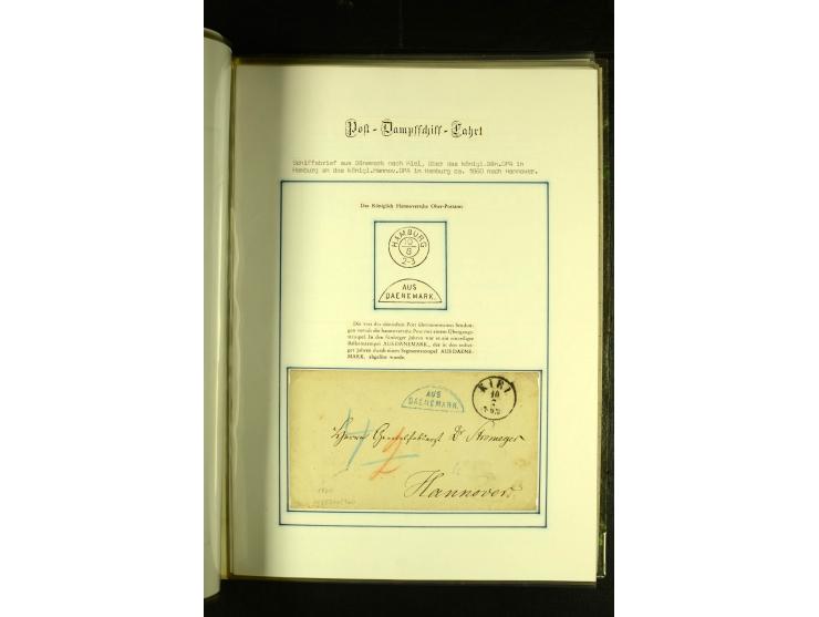 1812/1940 (ca.), umfangreiche Sammlung "Dampfschiffahrt auf der Ost- und Nordsee" mit ca. 240 Briefen und Karten, dabei frühe