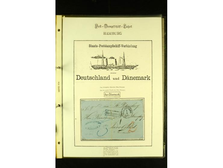 1812/1940 (ca.), umfangreiche Sammlung "Dampfschiffahrt auf der Ost- und Nordsee" mit ca. 240 Briefen und Karten, dabei frühe