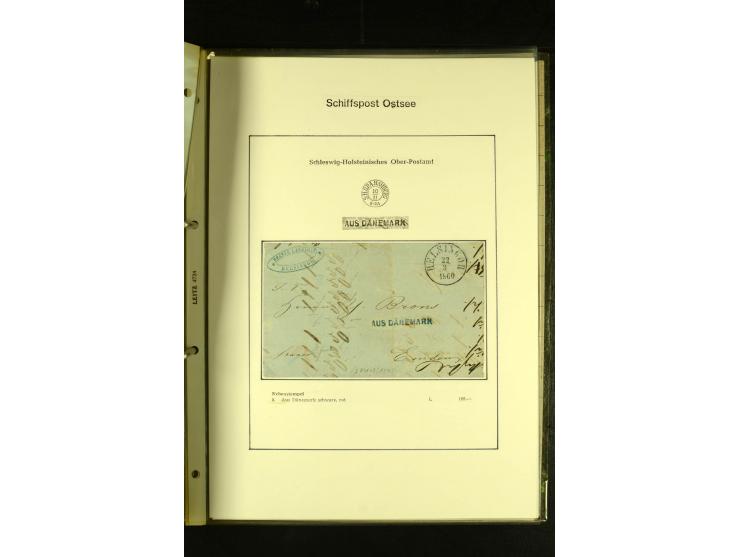 1812/1940 (ca.), umfangreiche Sammlung "Dampfschiffahrt auf der Ost- und Nordsee" mit ca. 240 Briefen und Karten, dabei frühe