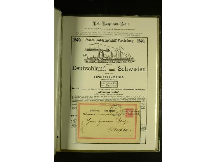1812/1940 (ca.), umfangreiche Sammlung "Dampfschiffahrt auf der Ost- und Nordsee" mit ca. 240 Briefen und Karten, dabei frühe