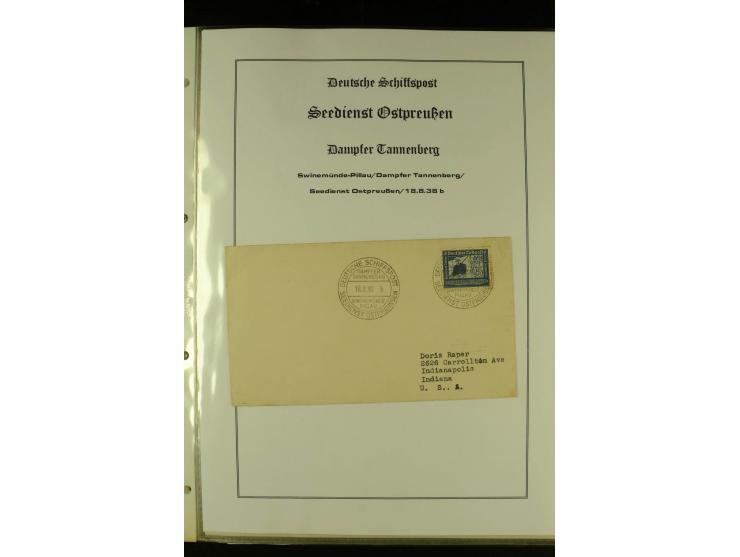 1812/1940 (ca.), umfangreiche Sammlung "Dampfschiffahrt auf der Ost- und Nordsee" mit ca. 240 Briefen und Karten, dabei frühe