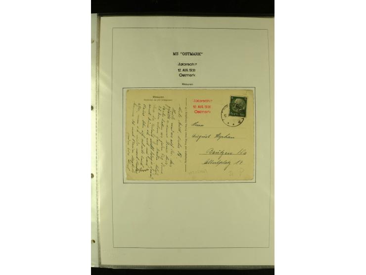 1812/1940 (ca.), umfangreiche Sammlung "Dampfschiffahrt auf der Ost- und Nordsee" mit ca. 240 Briefen und Karten, dabei frühe