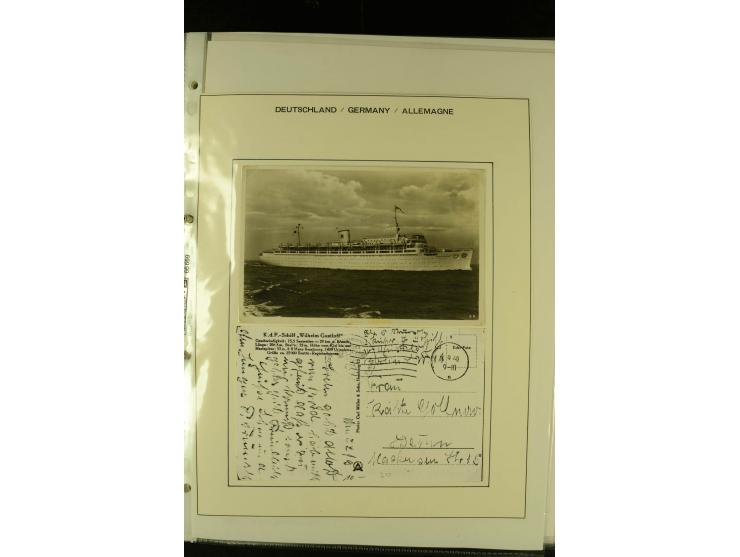 1812/1940 (ca.), umfangreiche Sammlung "Dampfschiffahrt auf der Ost- und Nordsee" mit ca. 240 Briefen und Karten, dabei frühe