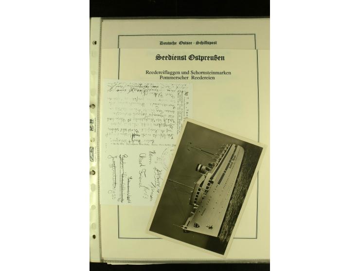 1812/1940 (ca.), umfangreiche Sammlung "Dampfschiffahrt auf der Ost- und Nordsee" mit ca. 240 Briefen und Karten, dabei frühe