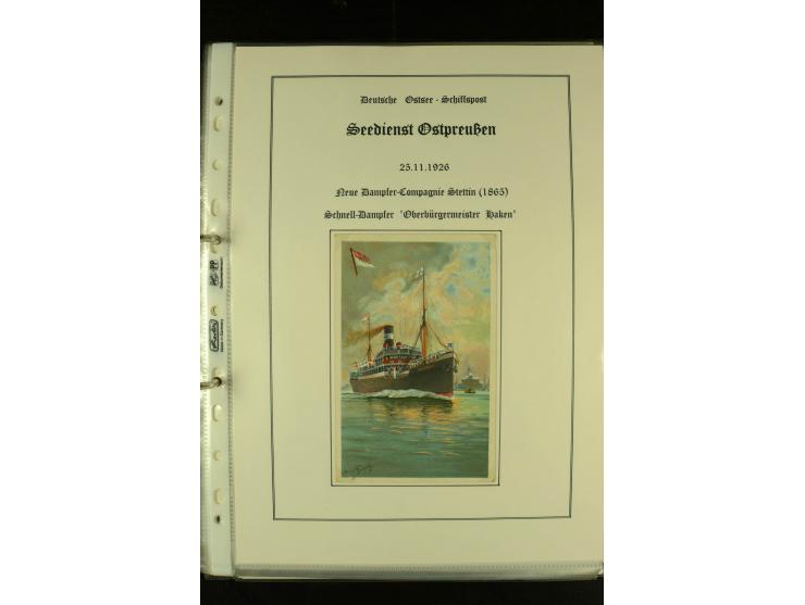 1812/1940 (ca.), umfangreiche Sammlung "Dampfschiffahrt auf der Ost- und Nordsee" mit ca. 240 Briefen und Karten, dabei frühe