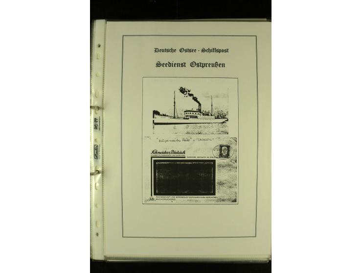 1812/1940 (ca.), umfangreiche Sammlung "Dampfschiffahrt auf der Ost- und Nordsee" mit ca. 240 Briefen und Karten, dabei frühe