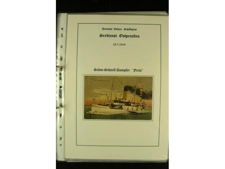 1812/1940 (ca.), umfangreiche Sammlung "Dampfschiffahrt auf der Ost- und Nordsee" mit ca. 240 Briefen und Karten, dabei frühe