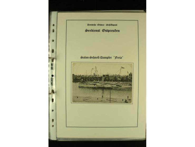 1812/1940 (ca.), umfangreiche Sammlung "Dampfschiffahrt auf der Ost- und Nordsee" mit ca. 240 Briefen und Karten, dabei frühe
