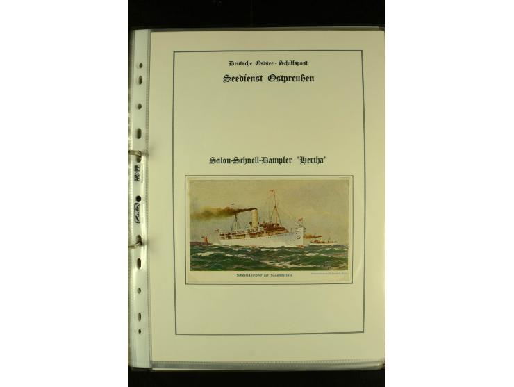 1812/1940 (ca.), umfangreiche Sammlung "Dampfschiffahrt auf der Ost- und Nordsee" mit ca. 240 Briefen und Karten, dabei frühe