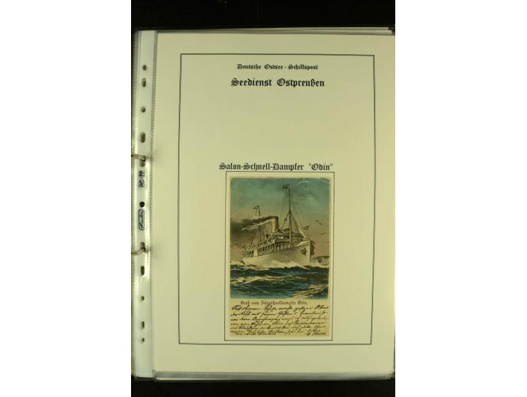 1812/1940 (ca.), umfangreiche Sammlung "Dampfschiffahrt auf der Ost- und Nordsee" mit ca. 240 Briefen und Karten, dabei frühe