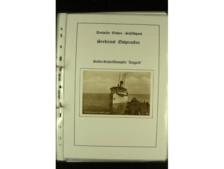 1812/1940 (ca.), umfangreiche Sammlung "Dampfschiffahrt auf der Ost- und Nordsee" mit ca. 240 Briefen und Karten, dabei frühe