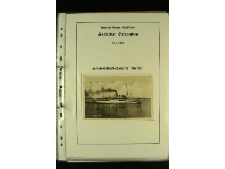 1812/1940 (ca.), umfangreiche Sammlung "Dampfschiffahrt auf der Ost- und Nordsee" mit ca. 240 Briefen und Karten, dabei frühe
