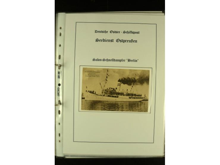 1812/1940 (ca.), umfangreiche Sammlung "Dampfschiffahrt auf der Ost- und Nordsee" mit ca. 240 Briefen und Karten, dabei frühe