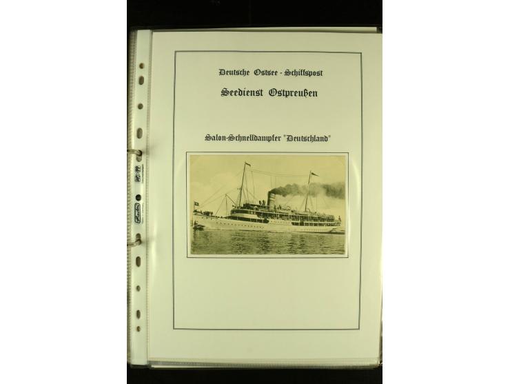 1812/1940 (ca.), umfangreiche Sammlung "Dampfschiffahrt auf der Ost- und Nordsee" mit ca. 240 Briefen und Karten, dabei frühe