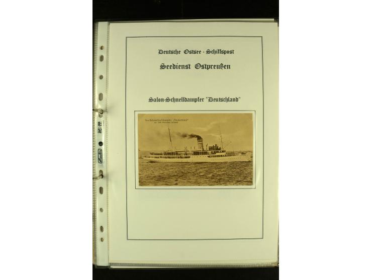 1812/1940 (ca.), umfangreiche Sammlung "Dampfschiffahrt auf der Ost- und Nordsee" mit ca. 240 Briefen und Karten, dabei frühe