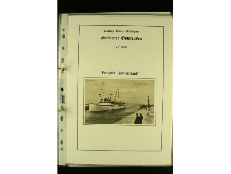 1812/1940 (ca.), umfangreiche Sammlung "Dampfschiffahrt auf der Ost- und Nordsee" mit ca. 240 Briefen und Karten, dabei frühe