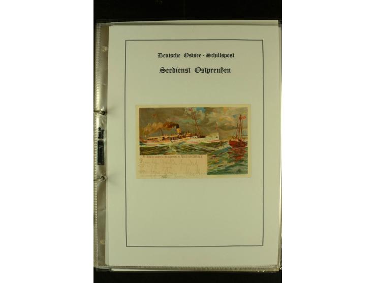 1812/1940 (ca.), umfangreiche Sammlung "Dampfschiffahrt auf der Ost- und Nordsee" mit ca. 240 Briefen und Karten, dabei frühe
