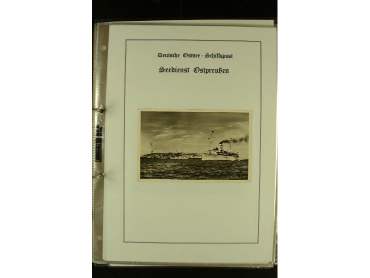 1812/1940 (ca.), umfangreiche Sammlung "Dampfschiffahrt auf der Ost- und Nordsee" mit ca. 240 Briefen und Karten, dabei frühe
