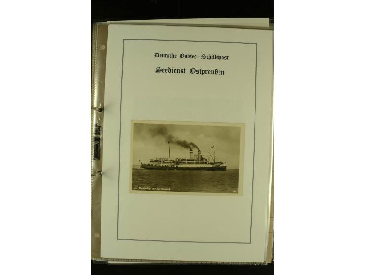 1812/1940 (ca.), umfangreiche Sammlung "Dampfschiffahrt auf der Ost- und Nordsee" mit ca. 240 Briefen und Karten, dabei frühe