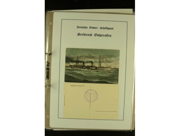 1812/1940 (ca.), umfangreiche Sammlung "Dampfschiffahrt auf der Ost- und Nordsee" mit ca. 240 Briefen und Karten, dabei frühe