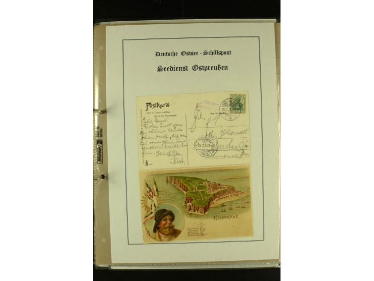 1812/1940 (ca.), umfangreiche Sammlung "Dampfschiffahrt auf der Ost- und Nordsee" mit ca. 240 Briefen und Karten, dabei frühe