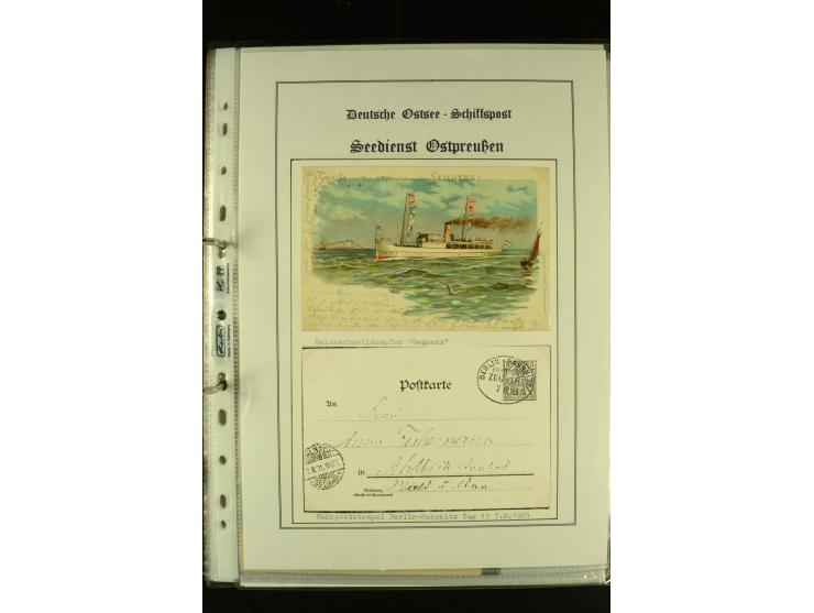 1812/1940 (ca.), umfangreiche Sammlung "Dampfschiffahrt auf der Ost- und Nordsee" mit ca. 240 Briefen und Karten, dabei frühe