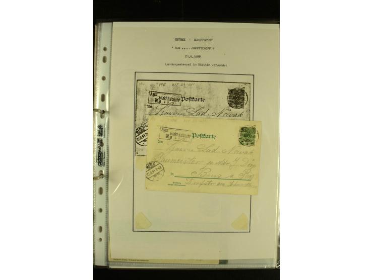 1812/1940 (ca.), umfangreiche Sammlung "Dampfschiffahrt auf der Ost- und Nordsee" mit ca. 240 Briefen und Karten, dabei frühe