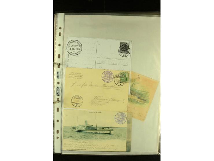 1812/1940 (ca.), umfangreiche Sammlung "Dampfschiffahrt auf der Ost- und Nordsee" mit ca. 240 Briefen und Karten, dabei frühe