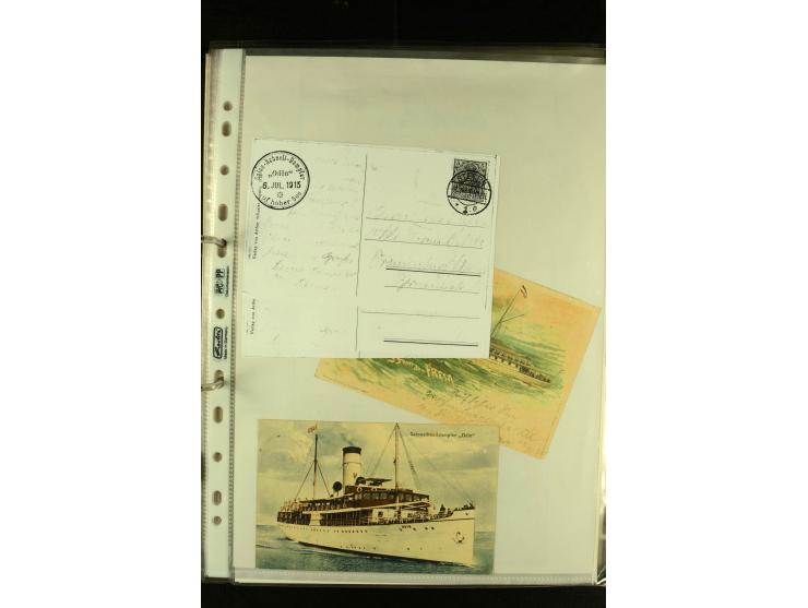 1812/1940 (ca.), umfangreiche Sammlung "Dampfschiffahrt auf der Ost- und Nordsee" mit ca. 240 Briefen und Karten, dabei frühe