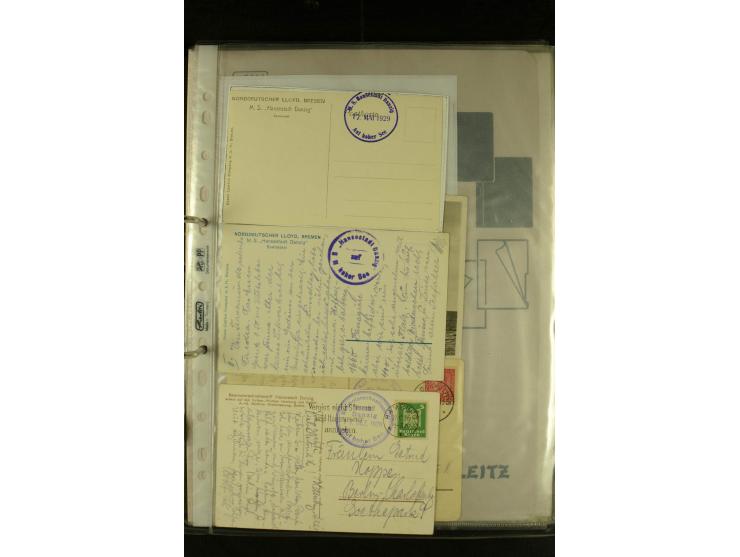 1812/1940 (ca.), umfangreiche Sammlung "Dampfschiffahrt auf der Ost- und Nordsee" mit ca. 240 Briefen und Karten, dabei frühe