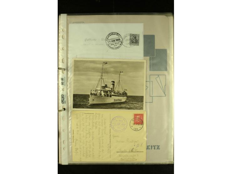 1812/1940 (ca.), umfangreiche Sammlung "Dampfschiffahrt auf der Ost- und Nordsee" mit ca. 240 Briefen und Karten, dabei frühe