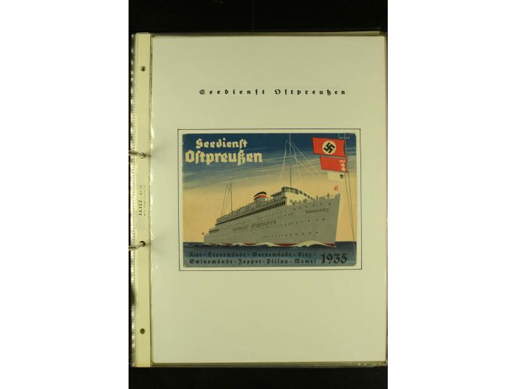 1812/1940 (ca.), umfangreiche Sammlung "Dampfschiffahrt auf der Ost- und Nordsee" mit ca. 240 Briefen und Karten, dabei frühe