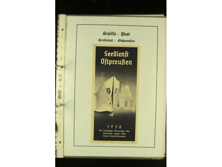 1812/1940 (ca.), umfangreiche Sammlung "Dampfschiffahrt auf der Ost- und Nordsee" mit ca. 240 Briefen und Karten, dabei frühe