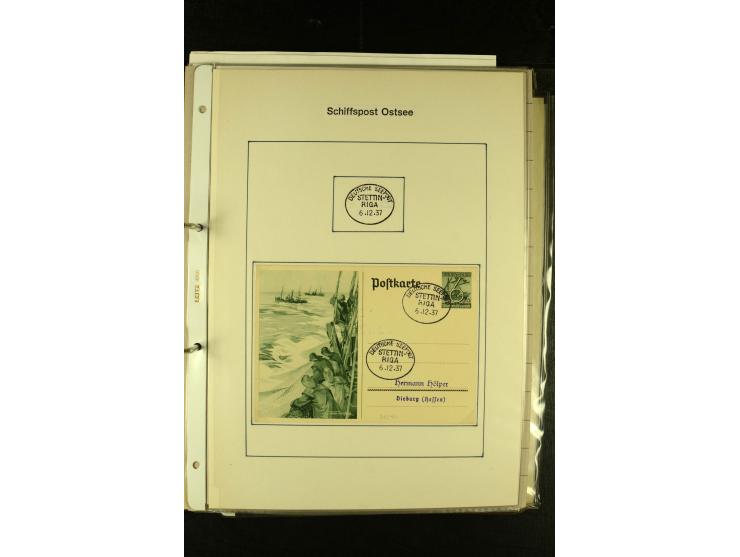 1812/1940 (ca.), umfangreiche Sammlung "Dampfschiffahrt auf der Ost- und Nordsee" mit ca. 240 Briefen und Karten, dabei frühe