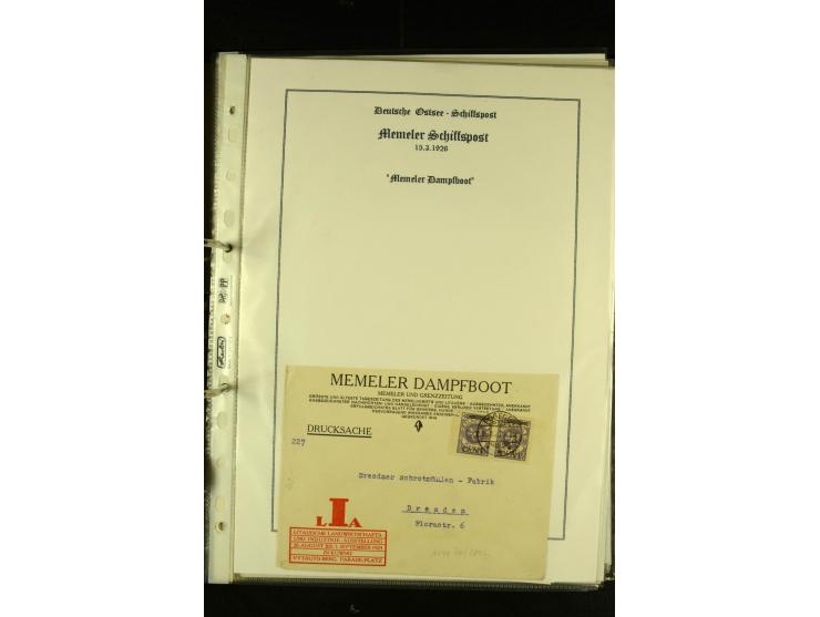 1812/1940 (ca.), umfangreiche Sammlung "Dampfschiffahrt auf der Ost- und Nordsee" mit ca. 240 Briefen und Karten, dabei frühe