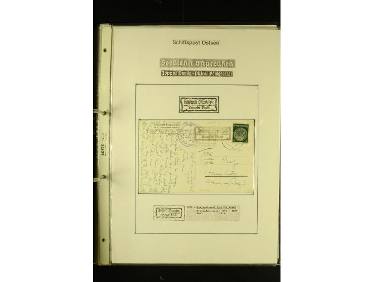 1812/1940 (ca.), umfangreiche Sammlung "Dampfschiffahrt auf der Ost- und Nordsee" mit ca. 240 Briefen und Karten, dabei frühe