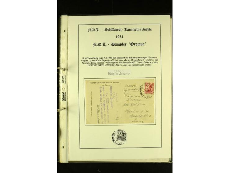 1812/1940 (ca.), umfangreiche Sammlung "Dampfschiffahrt auf der Ost- und Nordsee" mit ca. 240 Briefen und Karten, dabei frühe