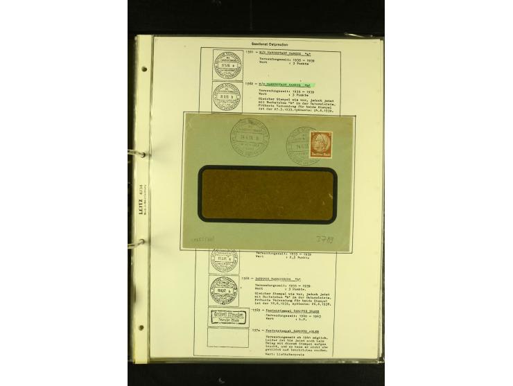 1812/1940 (ca.), umfangreiche Sammlung "Dampfschiffahrt auf der Ost- und Nordsee" mit ca. 240 Briefen und Karten, dabei frühe