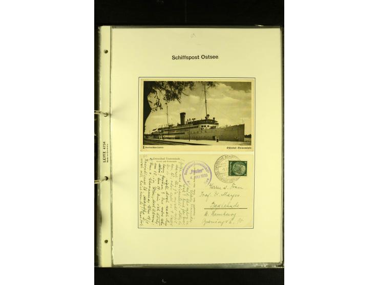 1812/1940 (ca.), umfangreiche Sammlung "Dampfschiffahrt auf der Ost- und Nordsee" mit ca. 240 Briefen und Karten, dabei frühe