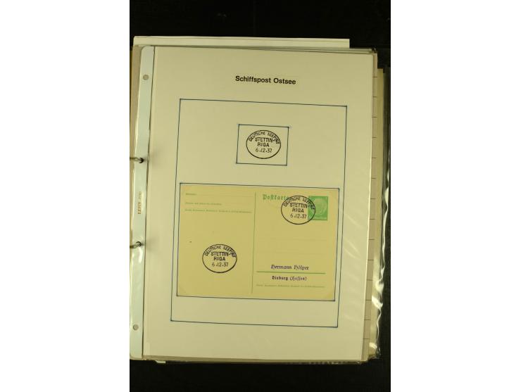 1812/1940 (ca.), umfangreiche Sammlung "Dampfschiffahrt auf der Ost- und Nordsee" mit ca. 240 Briefen und Karten, dabei frühe