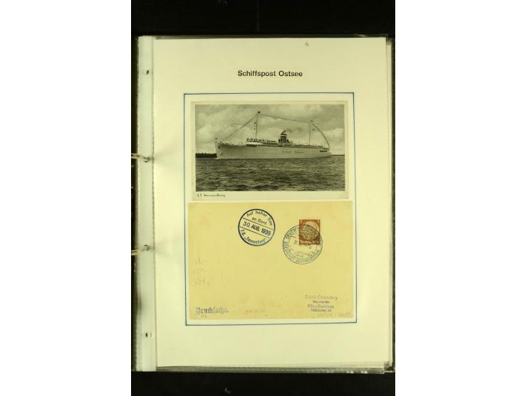 1812/1940 (ca.), umfangreiche Sammlung "Dampfschiffahrt auf der Ost- und Nordsee" mit ca. 240 Briefen und Karten, dabei frühe