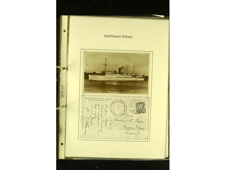 1812/1940 (ca.), umfangreiche Sammlung "Dampfschiffahrt auf der Ost- und Nordsee" mit ca. 240 Briefen und Karten, dabei frühe