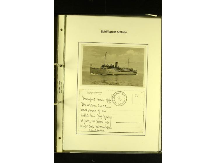 1812/1940 (ca.), umfangreiche Sammlung "Dampfschiffahrt auf der Ost- und Nordsee" mit ca. 240 Briefen und Karten, dabei frühe