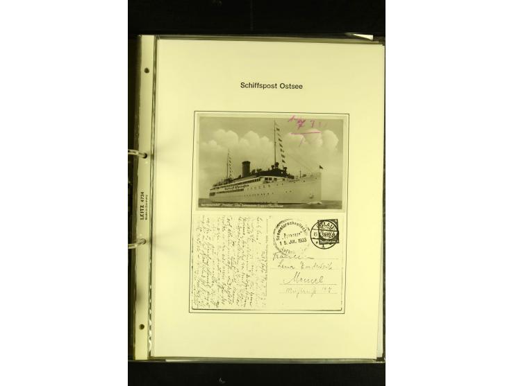1812/1940 (ca.), umfangreiche Sammlung "Dampfschiffahrt auf der Ost- und Nordsee" mit ca. 240 Briefen und Karten, dabei frühe