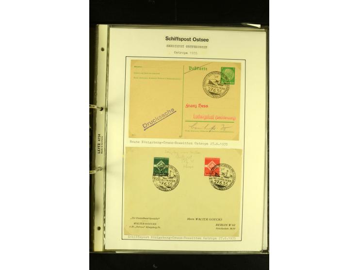 1812/1940 (ca.), umfangreiche Sammlung "Dampfschiffahrt auf der Ost- und Nordsee" mit ca. 240 Briefen und Karten, dabei frühe