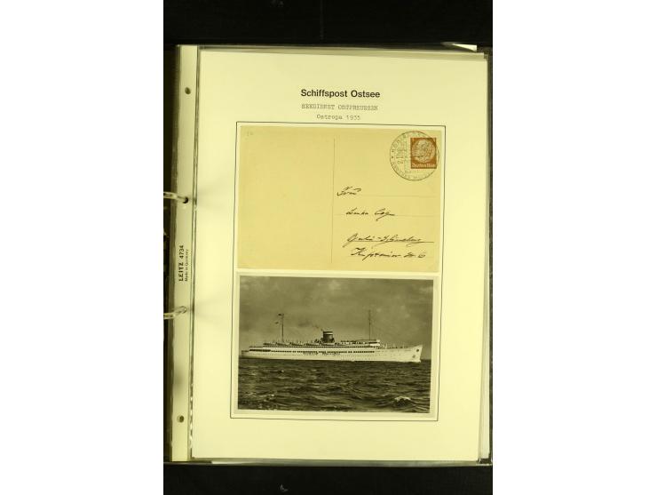1812/1940 (ca.), umfangreiche Sammlung "Dampfschiffahrt auf der Ost- und Nordsee" mit ca. 240 Briefen und Karten, dabei frühe