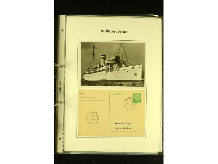 1812/1940 (ca.), umfangreiche Sammlung "Dampfschiffahrt auf der Ost- und Nordsee" mit ca. 240 Briefen und Karten, dabei frühe