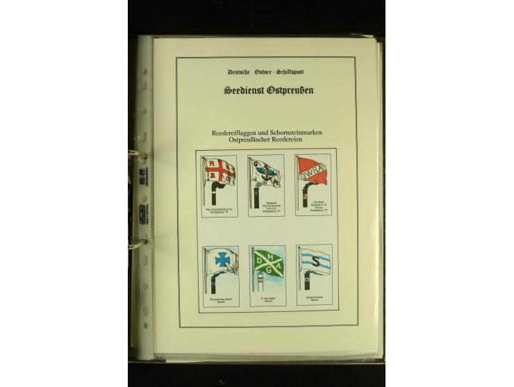 1812/1940 (ca.), umfangreiche Sammlung "Dampfschiffahrt auf der Ost- und Nordsee" mit ca. 240 Briefen und Karten, dabei frühe